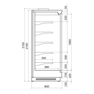 Горка холодильная Dazzl Vega DG 080 H210 250 - Изображение 3
