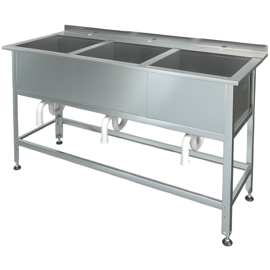 Ванна моечная с бортом МХМ МБ-3-0,3-0,53/1,49