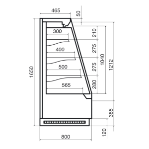 Горка холодильная Dazzl Vega 080 H160 Plug-in 190 фруктовая - Изображение 3