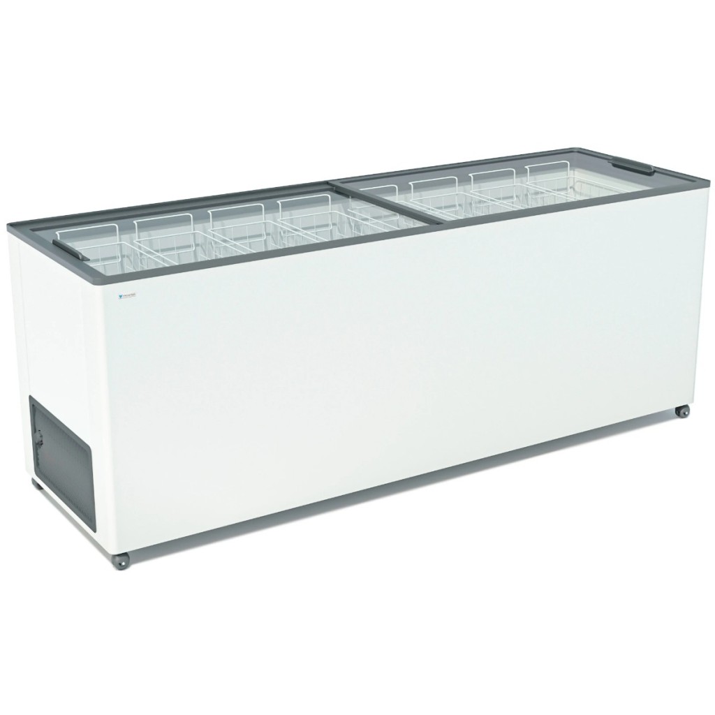 Ларь морозильный с прямым стеклом Frostor F 700 C серый