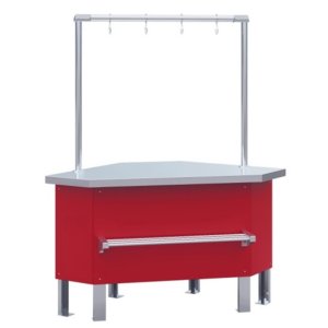 Прилавок холодильный Марихолодмаш «Мясной» ПХС-УН (под встроенное холодоснабжение) с креплением для перекладины