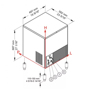Льдогенератор Brema CB 416A HC B-QUBE (кубики) - Изображение 3
