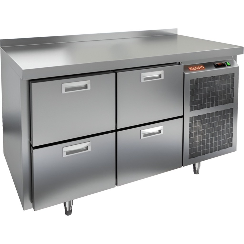 Стол холодильный среднетемпературный HiCold GN 22/TN увеличенная столешница