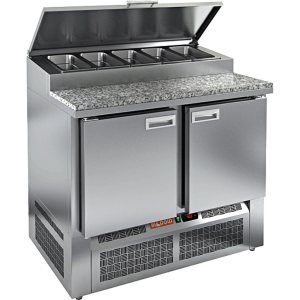 Стол холодильный для пиццы HiCold PZE1-11GN (1/3) камень