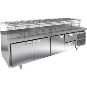 Стол охлаждаемый HiCold GN 1112/TN LT под тепловое оборудование