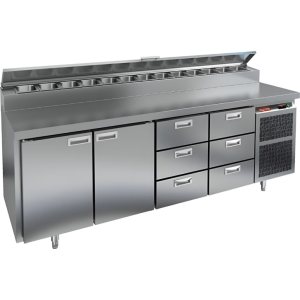 Стол холодильный для пиццы HiCold PZ2-1133GN (1/6)