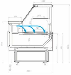 Витрина холодильная GC95 SM 2,0-1 с боковинами (версия 2.0) (9006-9005) - Изображение 4