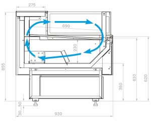 Витрина холодильная GC95 VM 1,5-2 открытая с боковинами (версия 2.0) (9006-0430) - Изображение 3